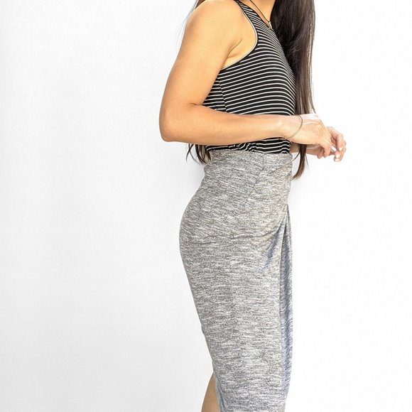 Bar III gray wrap pencil skirt size xxs - Picture 3 of 5